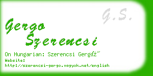 gergo szerencsi business card